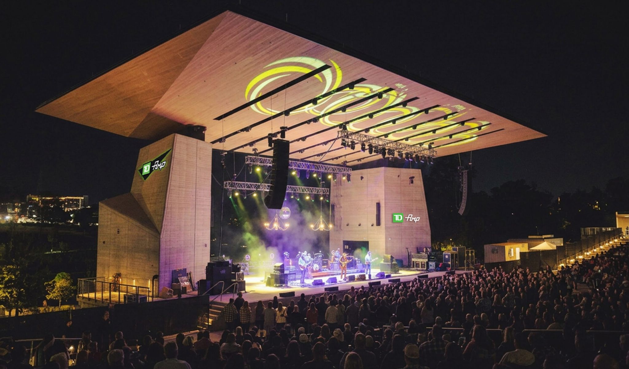 Night show at the TD Amphitheater in Ballantyne